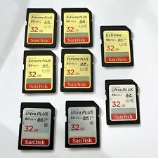 LOTE de 8 tarjetas de memoria SDHC SD SanDisk 32 GB Extreme Plus y Ultra Plus Clase 10 segunda mano  Embacar hacia Argentina