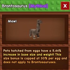 Brontosaurus | Grow a Garden | G a G | Roblox comprar usado  Enviando para Brazil
