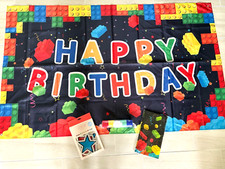 Banner de feliz aniversário, streamers coloridos de festa, estrelas de super-heróis infantis comprar usado  Enviando para Brazil