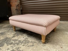 Large striped footstool for sale  LEICESTER