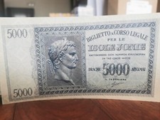 Cartamoneta occupazione italia usato  Trino