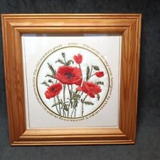Framed embroidered flower for sale  CHESTER