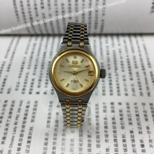 Relógio feminino gaivota original aço moldura dourada vara mostrador amarelo data automática, usado comprar usado  Enviando para Brazil