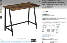 Vasagle schreibtisch 100x50 gebraucht kaufen  Karlsruhe