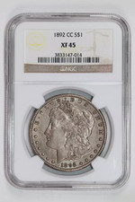 1892-CC DÓLAR MORGAN NGC XF45 BOA MOEDA PQ ORIGINAL! comprar usado  Enviando para Brazil