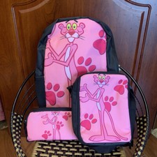 Mochila Panther desenho animado bolsa escolar mochila estudantil viagem crianças rosa comprar usado  Enviando para Brazil