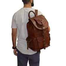 Nueva mochila grande de cuero genuino mochila bolsa de viaje para hombre y mujer segunda mano  Embacar hacia Mexico