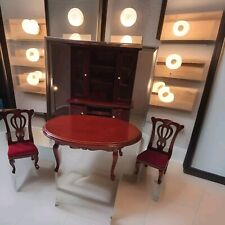 Conjunto de móveis miniatura para sala de jantar para casa de bonecas 1/12 cadeiras de mesa cômoda, usado comprar usado  Enviando para Brazil