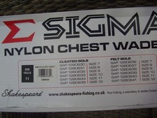 Shakespeare sigma nylon for sale  SANDHURST