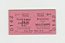 Railway ticket british for sale  LEEDS