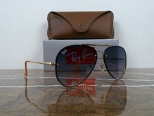 Usado, Óculos de sol Ray-Ban RB3584 Blaze dourado degradê aviador genuíno nunca usado comprar usado  Enviando para Brazil