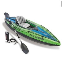 Intex Challenger K1 conjunto de caiaque inflável pessoa única e kit de acessórios com bomba comprar usado  Enviando para Brazil