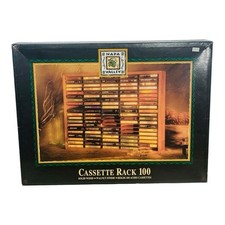 Suporte de parede vintage Napa Valley madeira maciça 100 fita cassete rack de armazenamento de madeira comprar usado  Enviando para Brazil