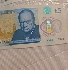 Five pound note for sale  LONDON