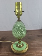 LÂMPADA COLORIDA VINTAGE VIDRO VERDE com base de metal - *Funciona*, usado comprar usado  Enviando para Brazil