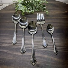 Garfo de carne fria Oneida Bancroft, 3 colheres de servir de mesa e colheres de açúcar conjunto com 5 comprar usado  Enviando para Brazil