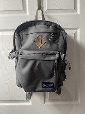 Mochila Jansport bolsa de livros parte inferior de lona cinza 18” suporte para garrafa de água em excelente estado usado acolchoada comprar usado  Enviando para Brazil