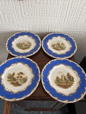 Juego de 4 placas antiguas William Adams mostrando escenas patrón C1840 7021 segunda mano  Embacar hacia Mexico