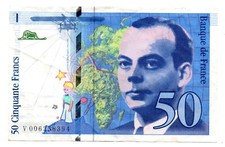 Banconota 50 franchi usato  Vittorio Veneto