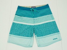 Bermuda de praia Patagonia Wavefarer masculina 32 listrada azul náilon maiô surf comprar usado  Enviando para Brazil