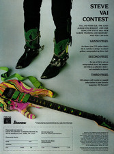 Antigo 80s 90s IBANEZ STEVE VAI JEN REVISTA IMPRESSA ANÚNCIO Guitarra 777 Concurso PÁGINA PINUP comprar usado  Enviando para Brazil