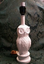 Owl lamp white for sale  Bremerton