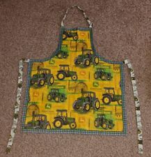 Avental para churrasco John Deere e kit de tecido luva de forno trator xadrez algodão comprar usado  Enviando para Brazil