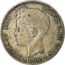 Monnaie espagne alfonso d'occasion  Lille-