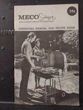 Meco Swinger Grille Operator Manual and Recipe Book Vintage Very Good Condition  comprar usado  Enviando para Brazil
