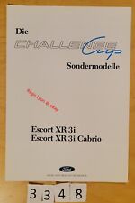 Usado, FORD ESCORT XR3i/ CABRIO CHALLENGE CUP Série Spéciale Prospectus Allemand 4p 89? comprar usado  Enviando para Brazil