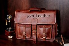 Cuero Maravilloso Mensajero Bolsas Hombre Cruzado Marrón Antiguo Bolso Satchel comprar usado  Enviando para Brazil