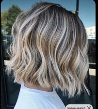 Usado, Perucas Balayage Ash Loiro Destaque Bob Wave 100% Cabelo Humano Renda Frontal 13x4 comprar usado  Enviando para Brazil