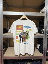 Camiseta Masculina Vintage Muito Rara Anos 90 Levi’s Young American Favorite Branca Tamanho P comprar usado  Enviando para Brazil