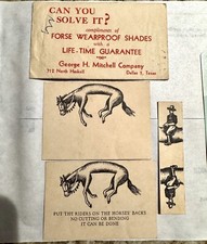 Brinquedos mágicos vintage truques de loja de magia década de 1940 George H Mitchell quebra-cabeça cavaleiro comprar usado  Enviando para Brazil