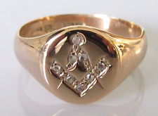 Gold masonic ring for sale  LONDON