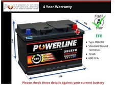 Efb car battery for sale  UK