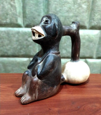 vaso de assobio de água peruano MACACO- huaco silbador de água - argila comprar usado  Enviando para Brazil