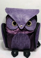 Mochila pequena de couro sintético roxo em forma de coruja , usado comprar usado  Enviando para Brazil