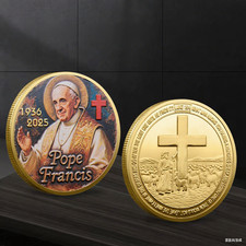 Usado, Moeda cruz comemorativa papado religioso romano Igreja Católica Papa Francisco EUA comprar usado  Enviando para Brazil