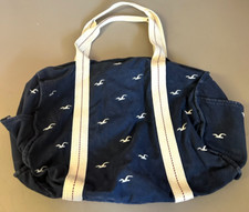 (N) #32P - Bolsa de viagem azul marinho logotipo Hollister com bolsos laterais BOM ESTADO, usado comprar usado  Enviando para Brazil