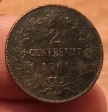 Moneta centesimi 1861 usato  Olbia