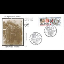 Fdc soie régiment d'occasion  Crécy-la-Chapelle