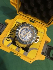 RARO, Sea Hunter, Swiss Gold Yellow Blue Masculino 70mm WR 300 Chrono Model #24934,, usado comprar usado RARO, Sea Hunter, Swiss Gold Yellow Blue Masculino 70mm WR 300 Chrono Model #24934,, usado comprar usado  Enviando para Brazil