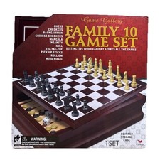 Centro de jogos Family 10 em estojo de madeira para crianças e adultos de 8 anos ou mais  comprar usado  Enviando para Brazil