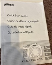 Câmera Digital Nikon CoolPix P520 Guia do Usuário Manual de Instruções, usado comprar usado  Enviando para Brazil