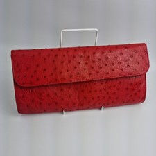 Red ostrich leather for sale  LUTON