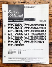 Manual de serviço cassete Pioneer CT-960 -S44 -860 -760 -660 *Original* comprar usado  Enviando para Brazil