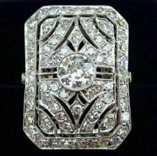 Conjunto simulado de anel da moda anel de noivado de safira branca 935 simulado 1,40 CT, usado comprar usado  Enviando para Brazil