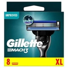 (H) Gillette Mach 3 lâminas de barbear pacote com 8 - GRÁTIS P&P - GENUÍNO 🔥 NOVO EM FOLHA ✅ comprar usado  Enviando para Brazil