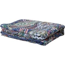 Colcha de cama boho reversível azul estampa Kantha paisley colcha cobertor comprar usado  Enviando para Brazil